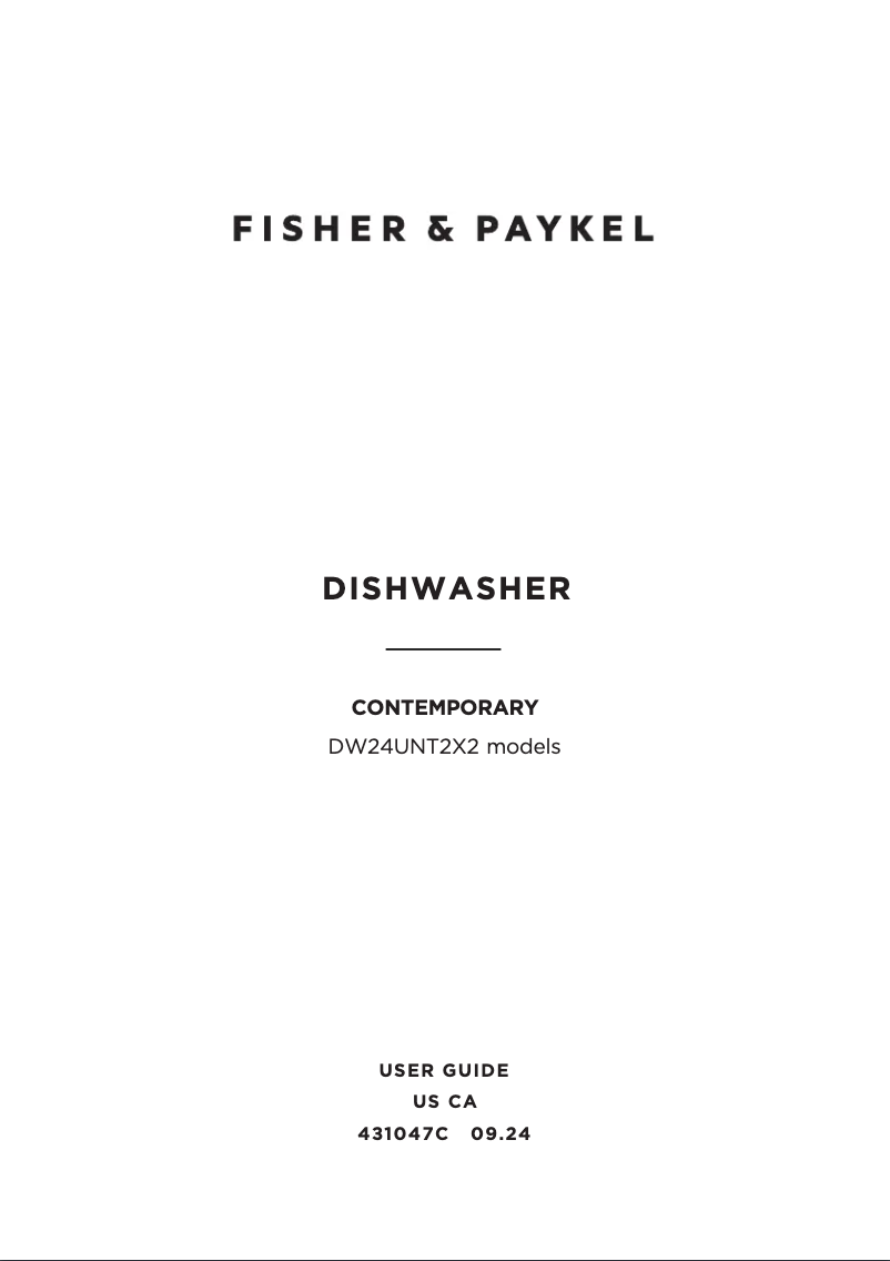 Página 1 del manual Manual de usuario Fisher & Paykel DW24UNT2X2
