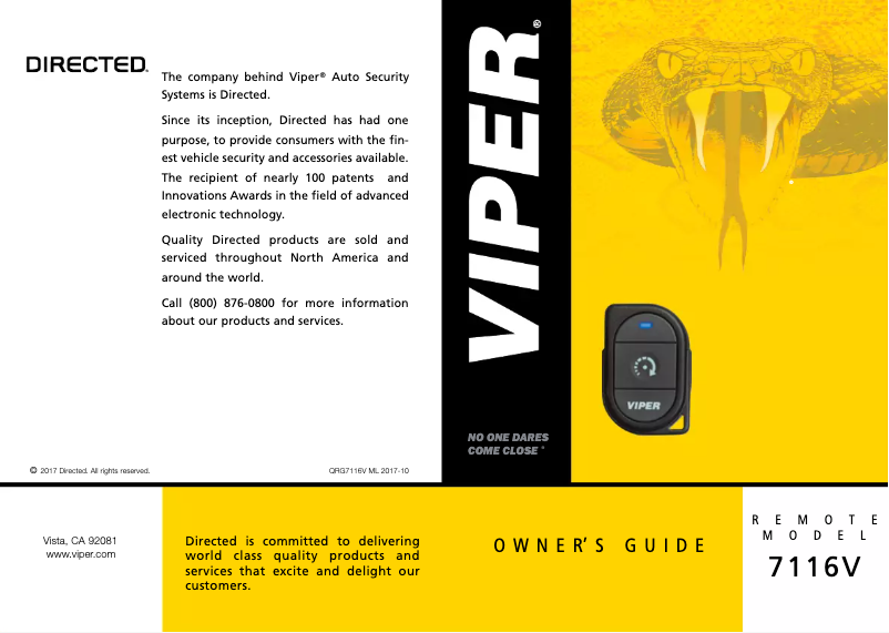 Image de la première page du manuel de l'appareil 7116V