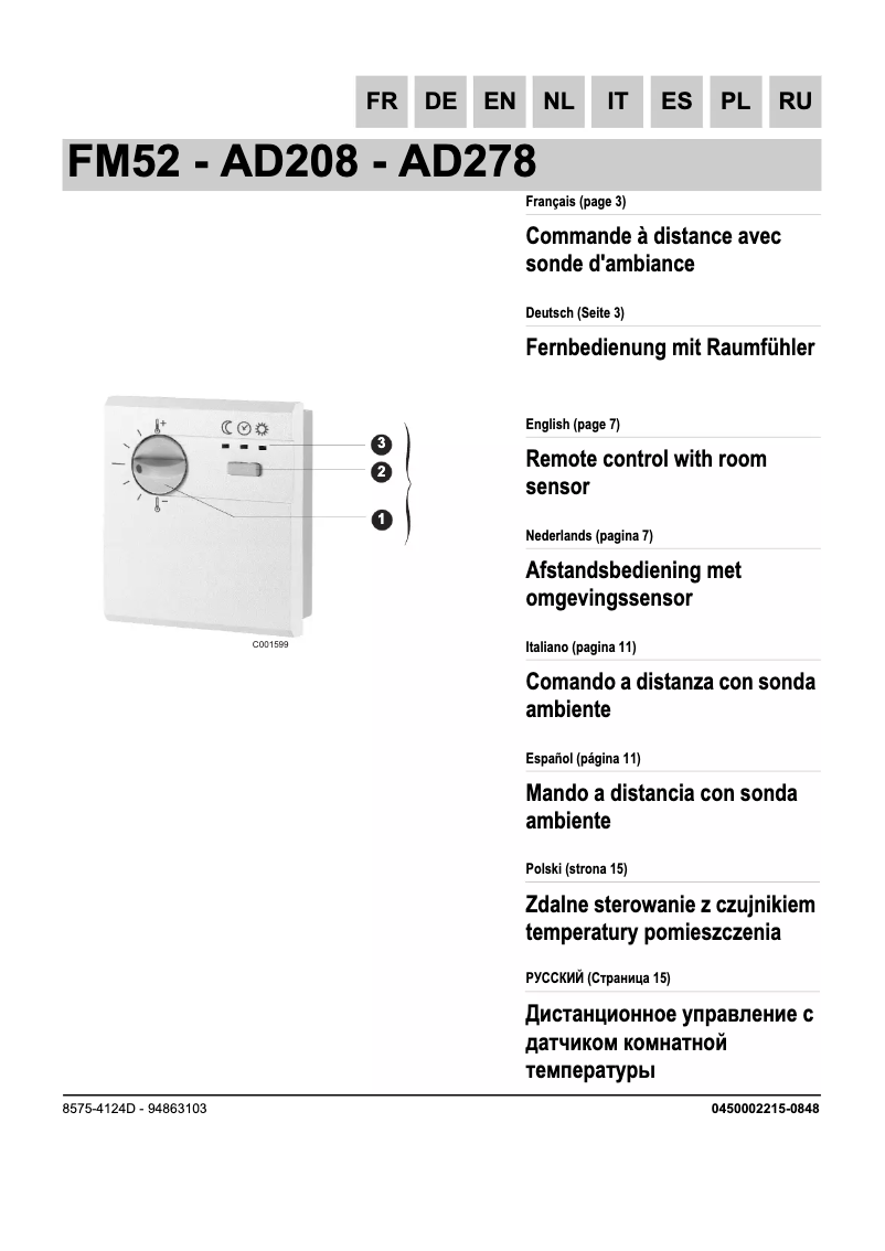 Image de la première page du manuel de l'appareil FM52