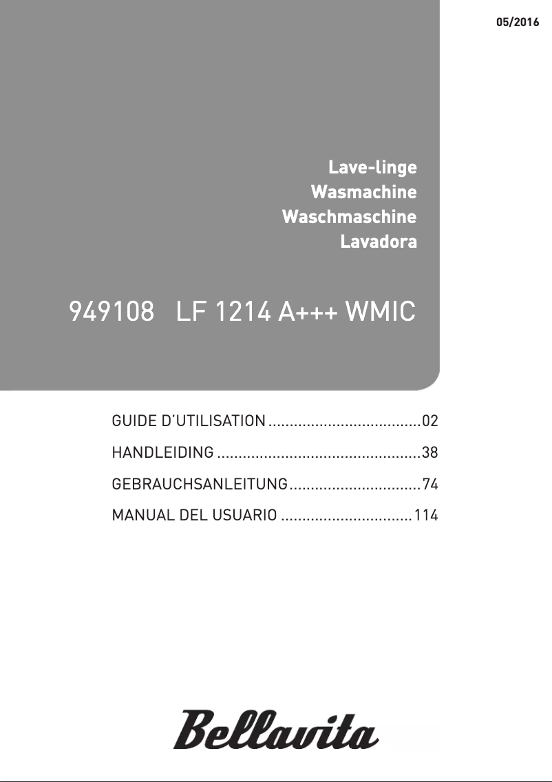 Page n°1 - Manuel utilisateur Bellavita LF 1214 A+++ WMIC