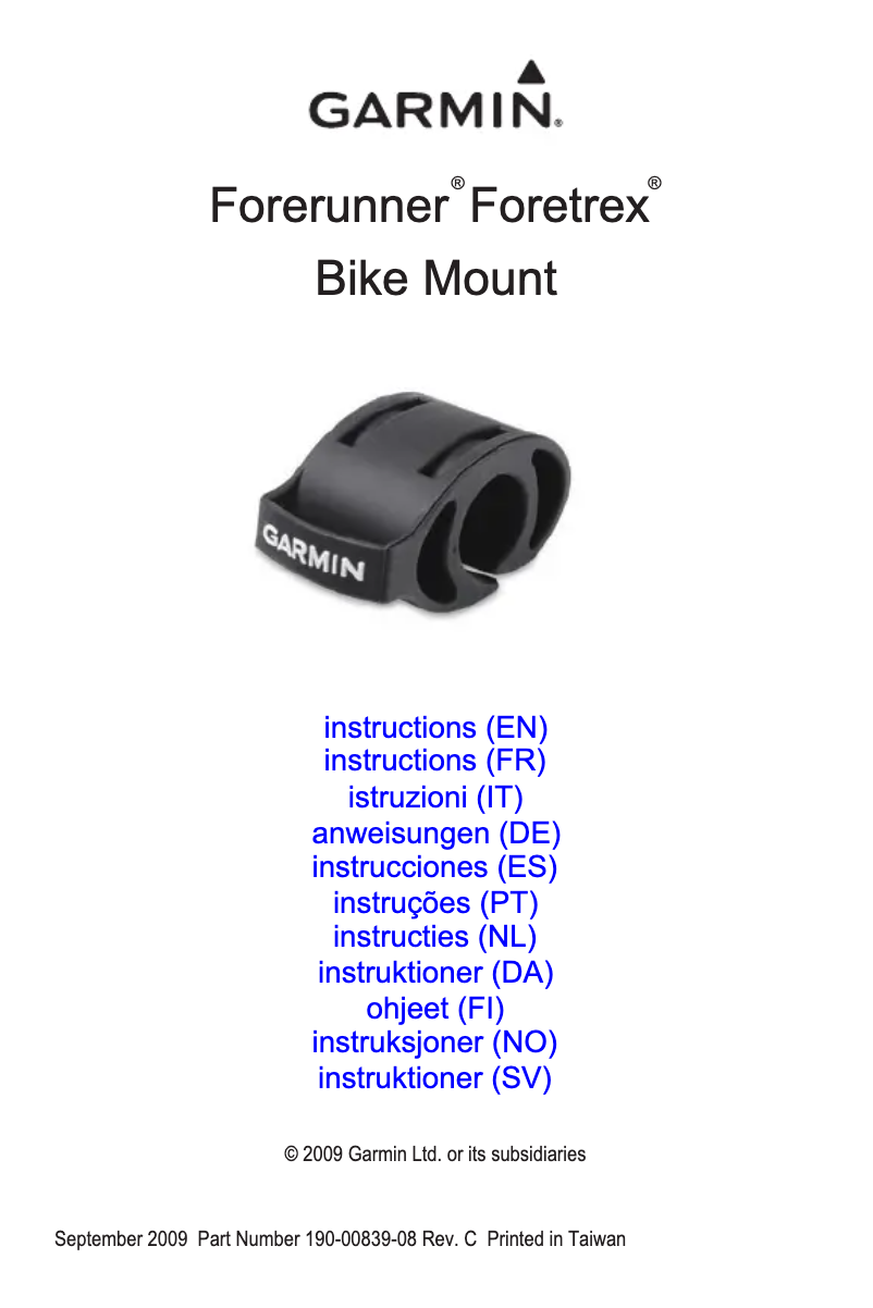 Página 1 del manual Manual de usuario Garmin Forerunner 205