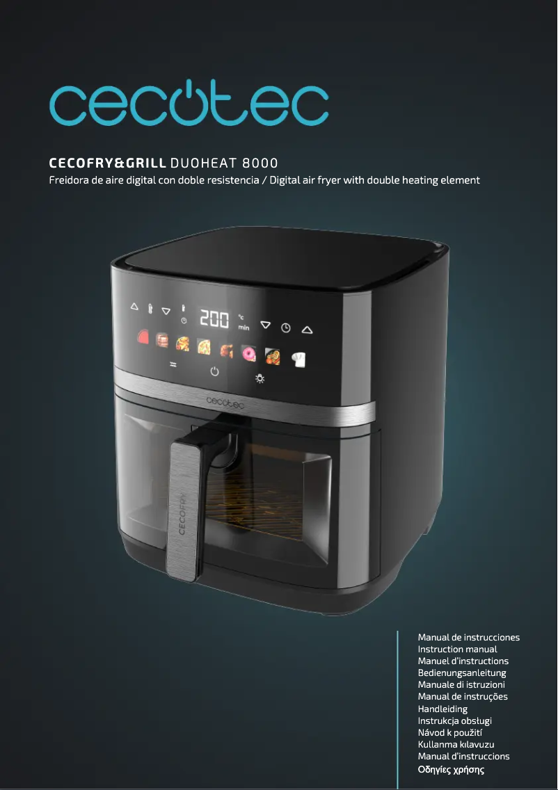 Page n°1 - Manuel utilisateur Cecotec Cecofry&Grill Duoheat 8000