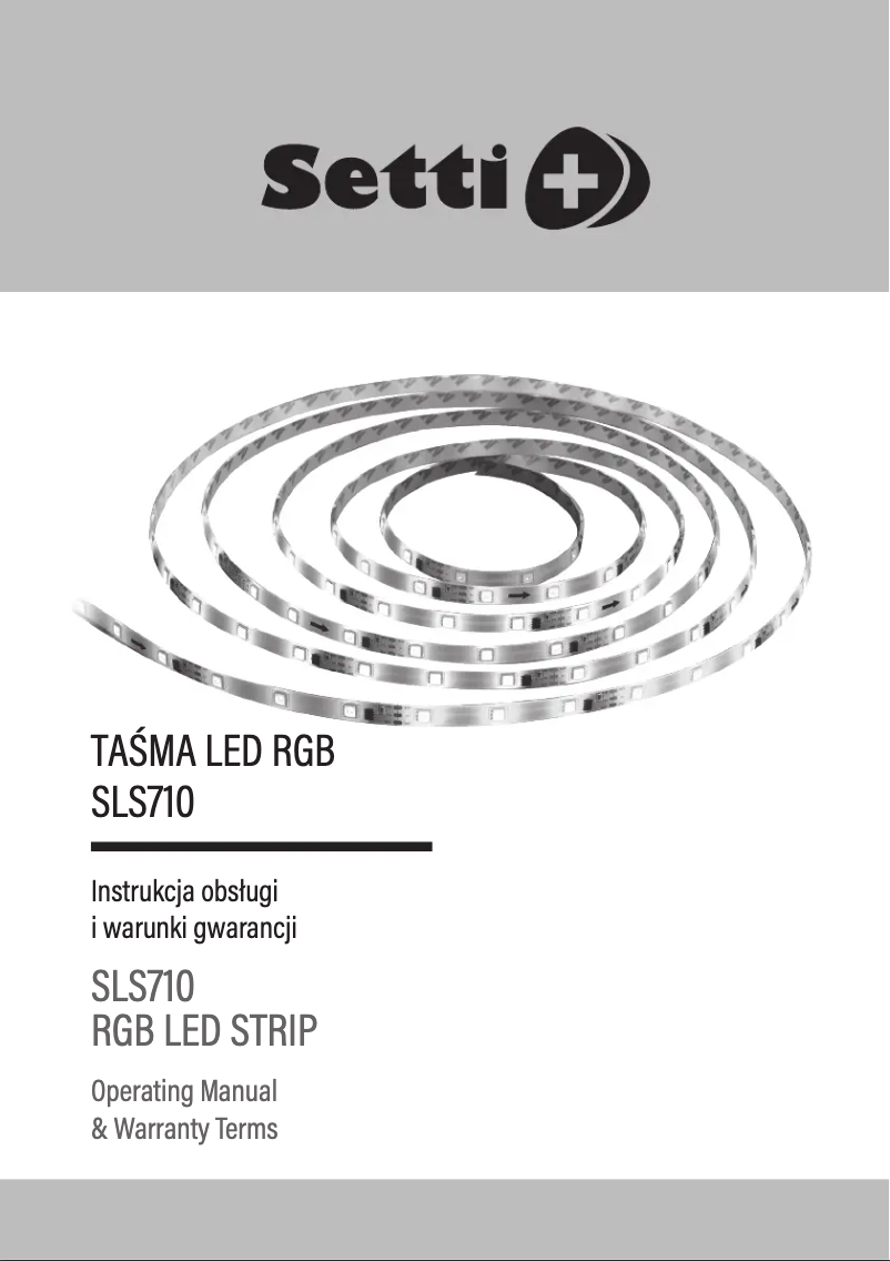 Page 1 de la notice Manuel utilisateur Setti+ SLS710