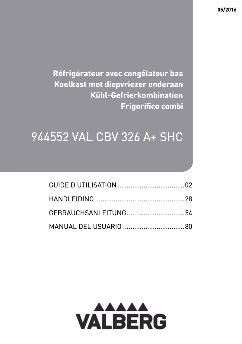 Image de la première page du manuel de l'appareil CBV 326 A+ SHC