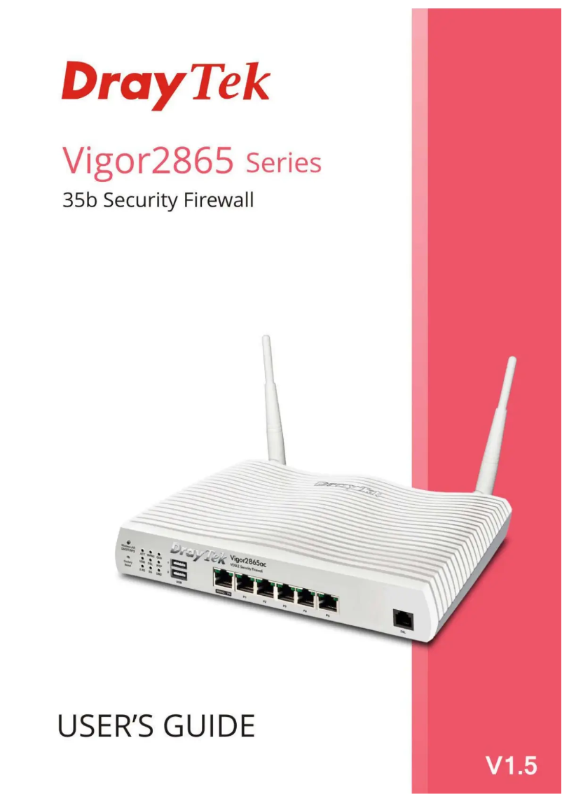 Page n°1 - Manuel utilisateur Draytek Vigor 2865Vac-B