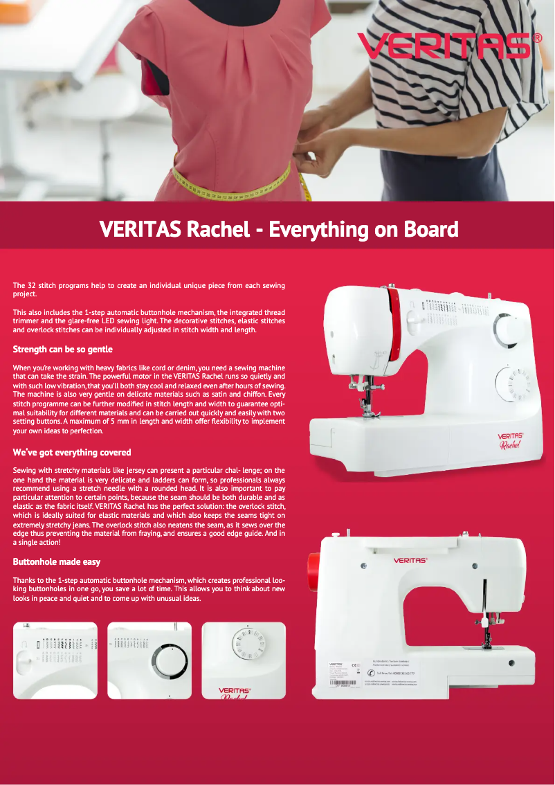 Page n°1 - Fiche technique Veritas Rachel