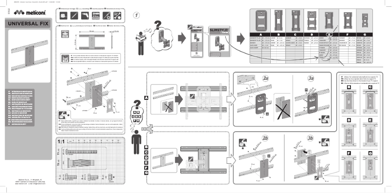 Page 1 de la notice Manuel utilisateur Meliconi Universal FIX