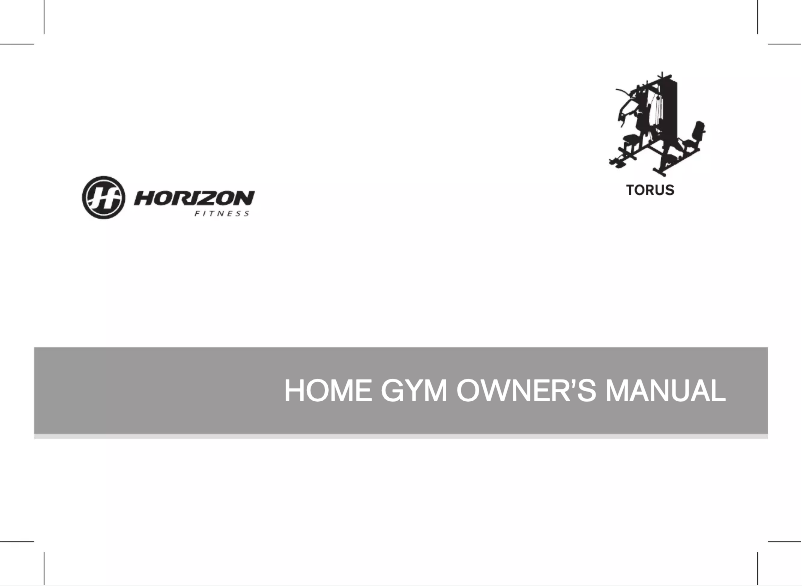Page 1 de la notice Manuel utilisateur Horizon Fitness Torus
