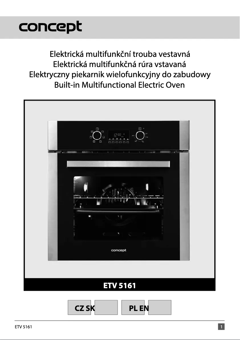 Page n°1 - Manuel utilisateur Concept ETV5161