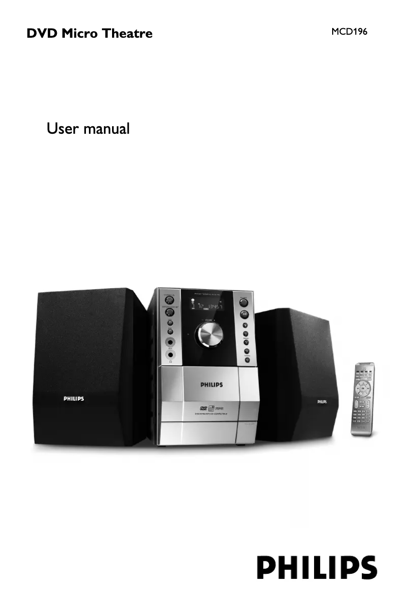 Page 1 de la notice Manuel utilisateur Philips MCD196