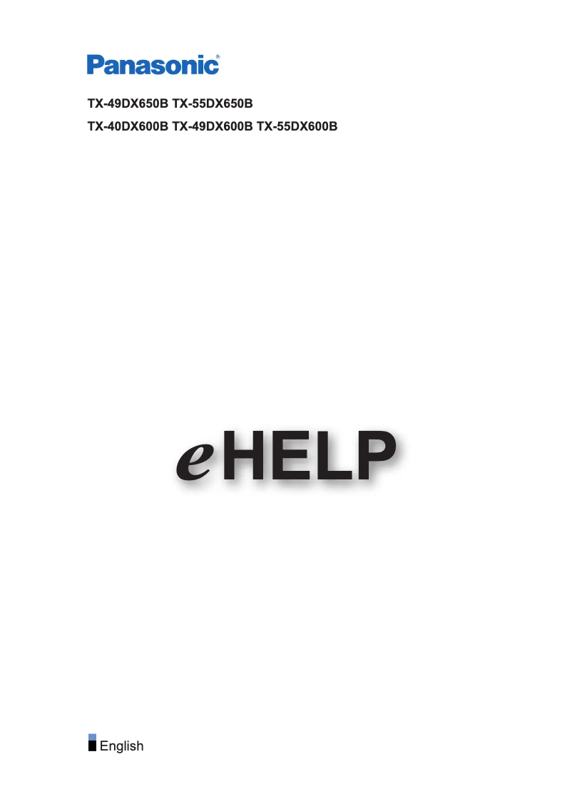 Page 1 de la notice Mode d'emploi Panasonic Viera TX-55DX600B