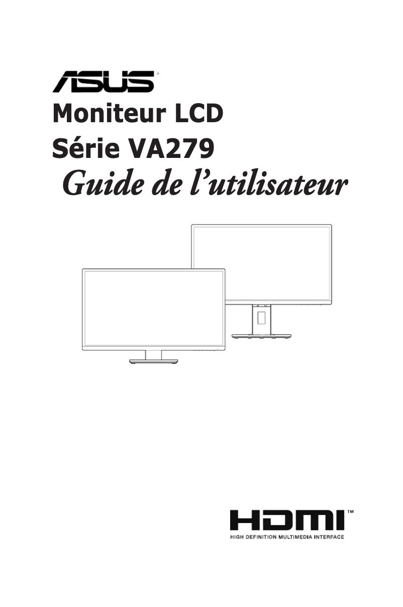 Image de la première page du manuel de l'appareil VA279HAEL