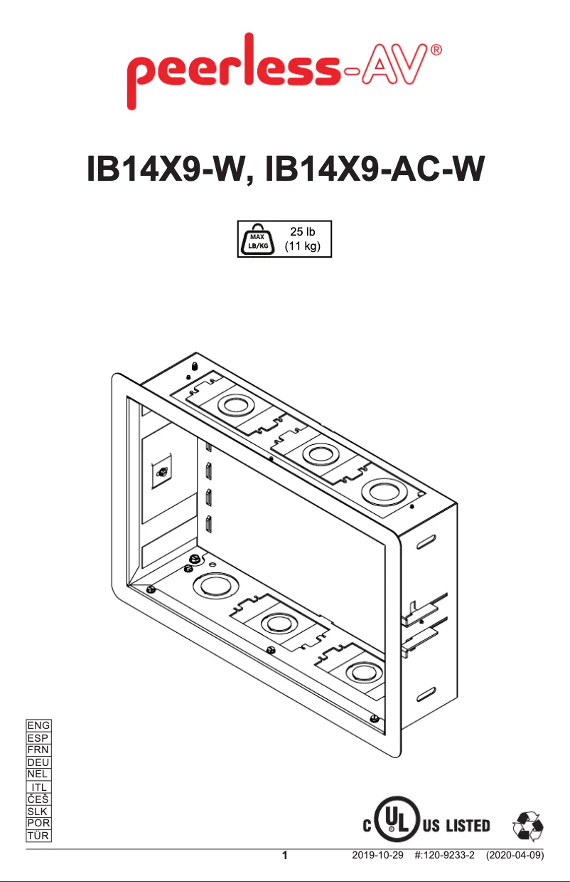 Image de la première page du manuel de l'appareil IB14X9-W