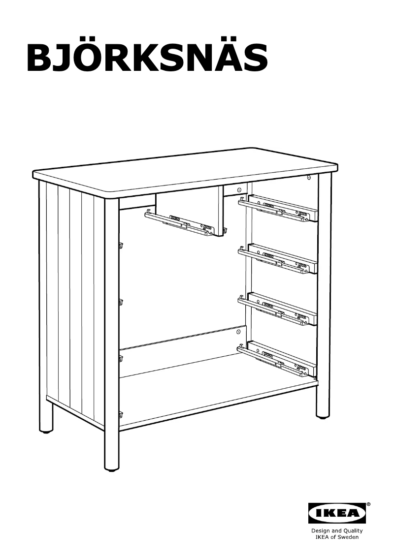 Página 1 del manual Manual de usuario Ikea BJORKSNAS