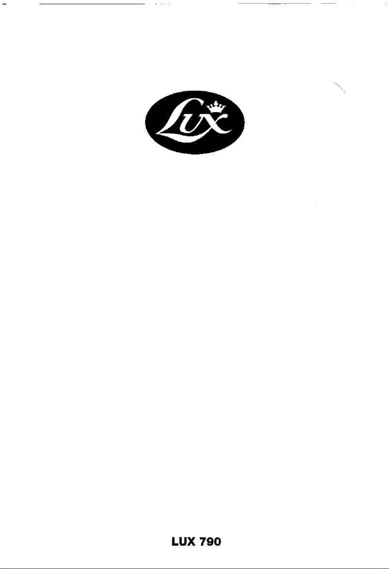 Page n°1 - Manuel utilisateur Lux 790