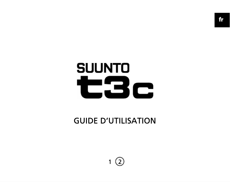 Page n°1 - Manuel utilisateur Suunto T3C