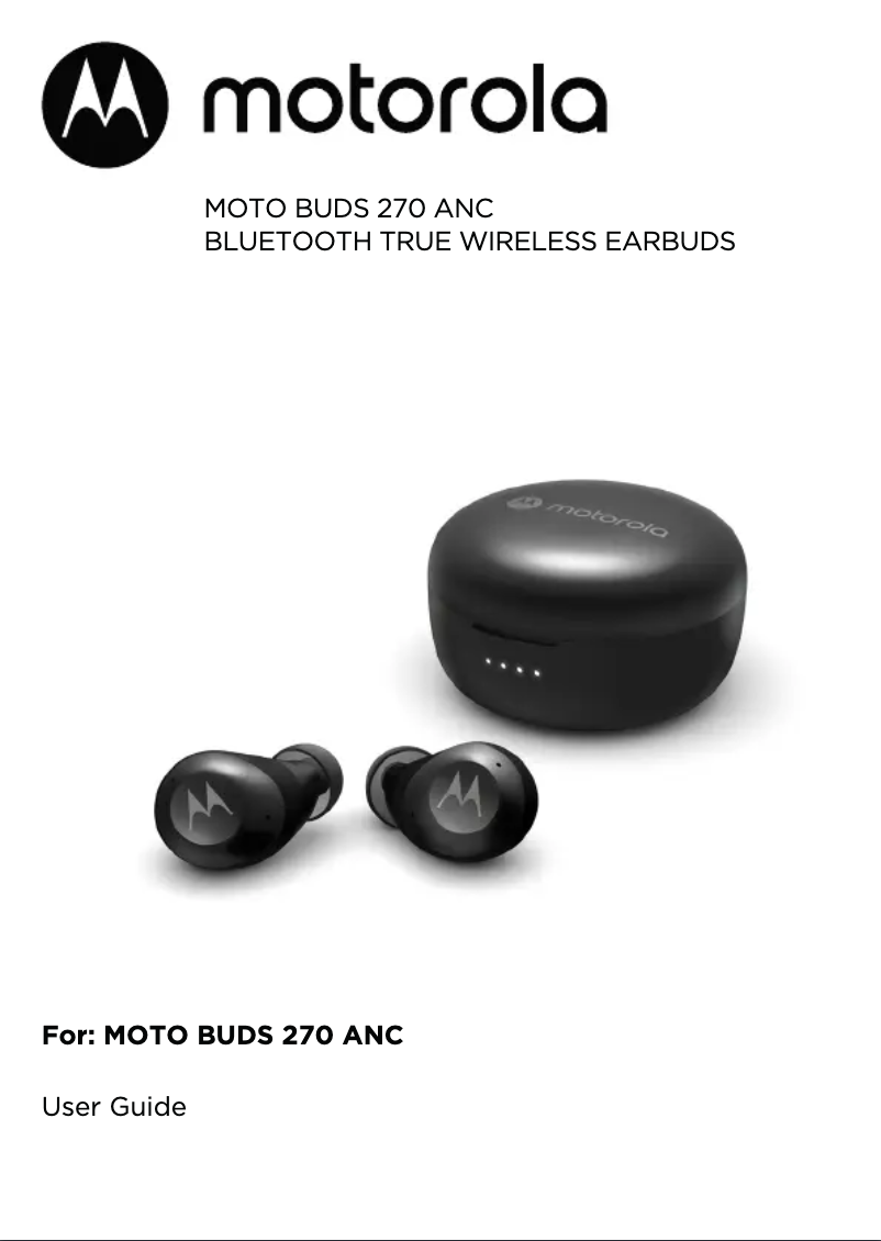 Page 1 de la notice Manuel utilisateur Motorola Moto Buds 270 ANC