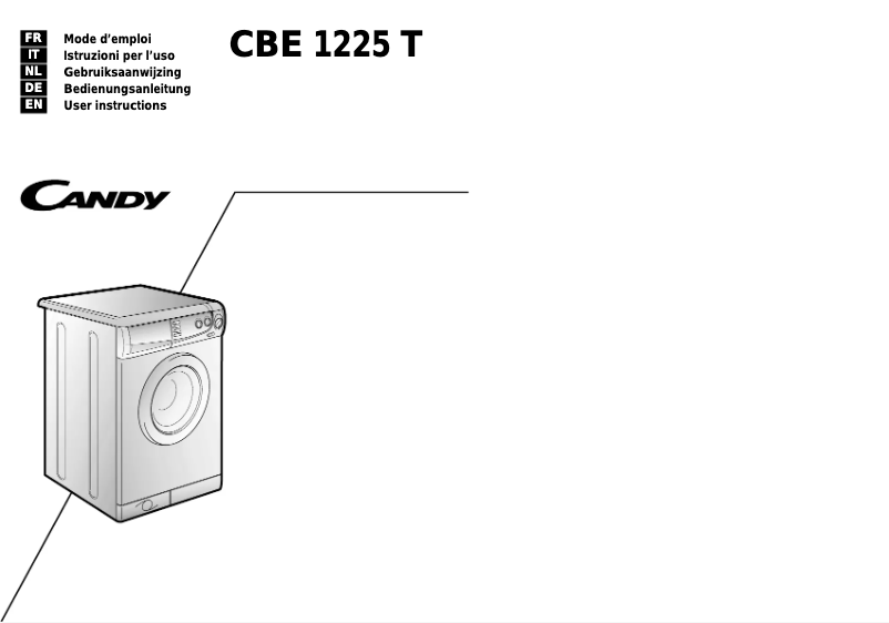 Page n°1 - Manuel utilisateur Candy LB CBE 1225 T UK CIH