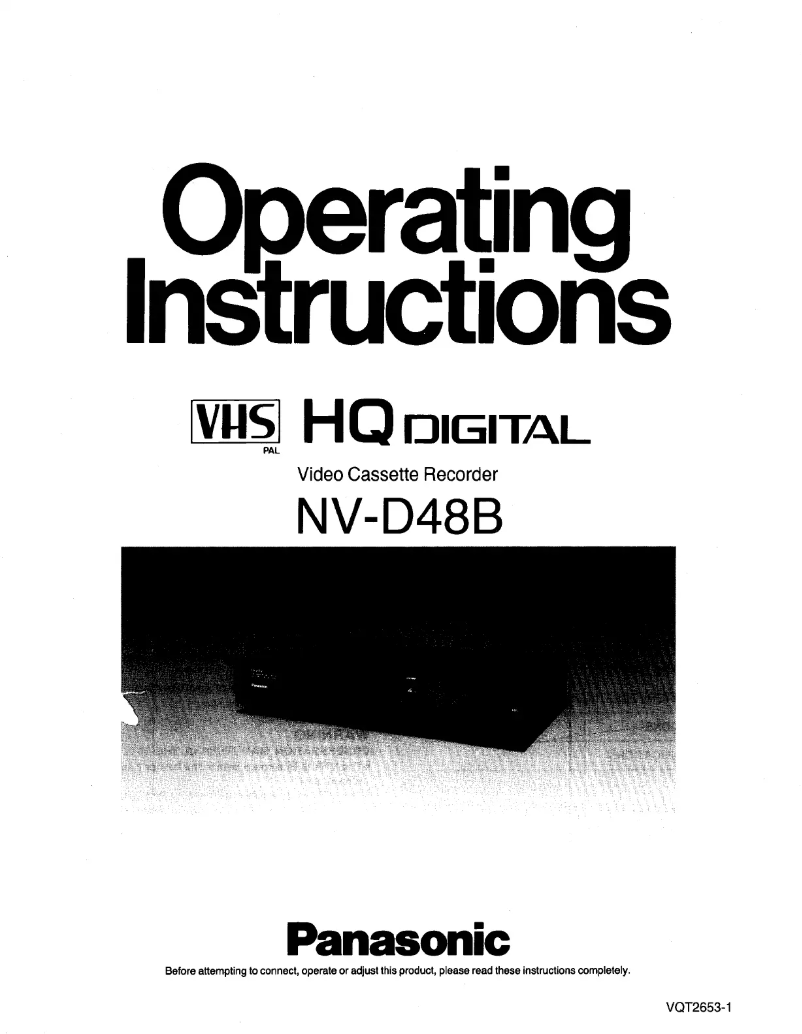 Page n°1 - Manuel utilisateur Panasonic NV-D48B