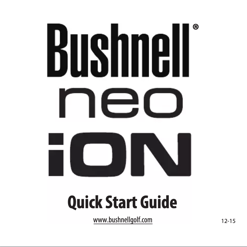 Page n°1 - Manuel utilisateur Bushnell Neo iOn