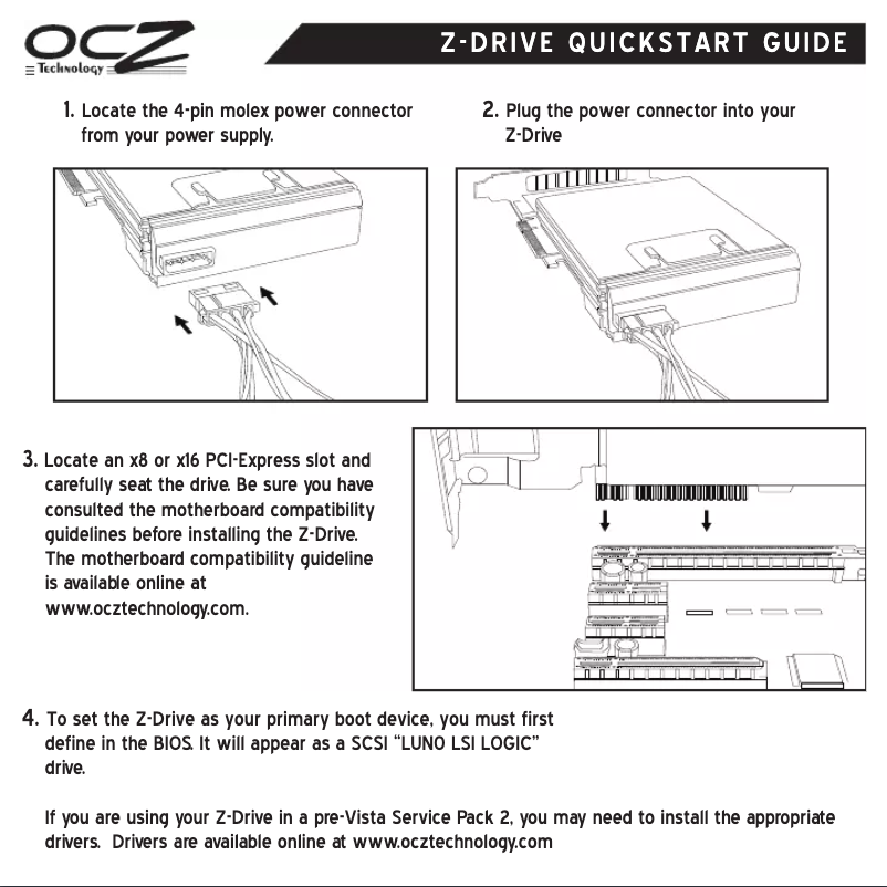 Image de la première page du manuel de l'appareil m84 PCI-E SSD