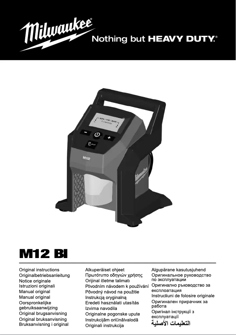 Page n°1 - Manuel utilisateur Milwaukee M18 BI