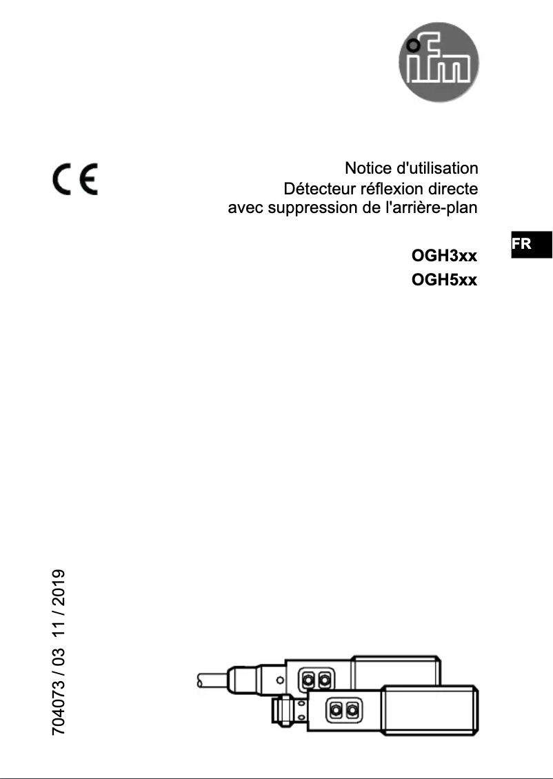 Page 1 de la notice Manuel utilisateur IFM OGH312