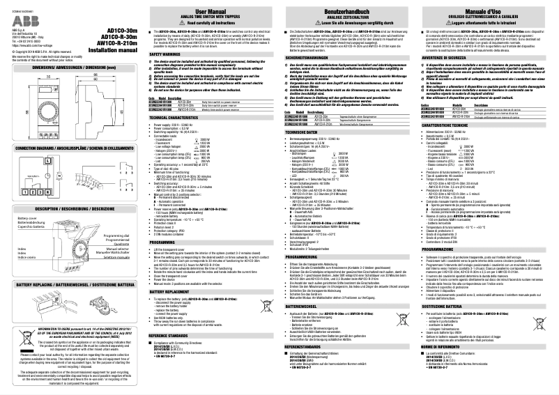 Page n°1 - Manuel utilisateur ABB AD1CO-R-30m