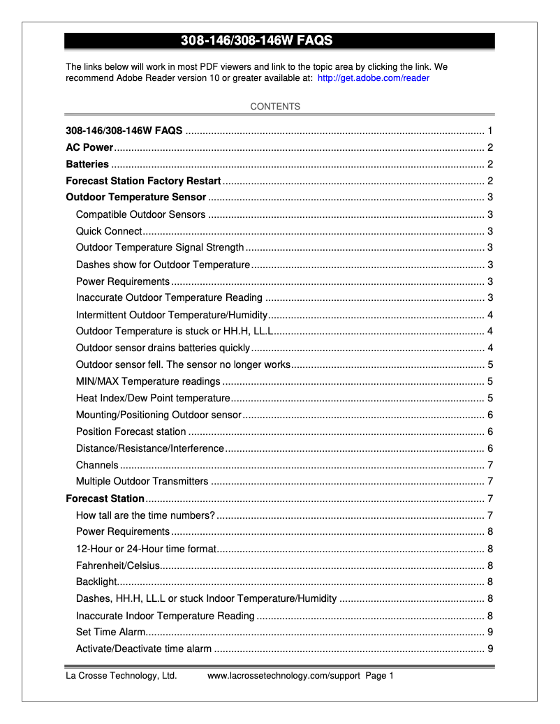 Image de la première page du manuel de l'appareil 308-146