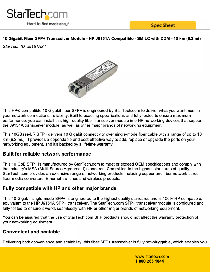 Page n°1 - Manuel utilisateur StarTech.com J9151AST