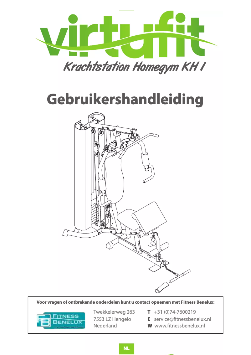 Página 1 del manual Manual de usuario VirtuFit Homegym KH 1