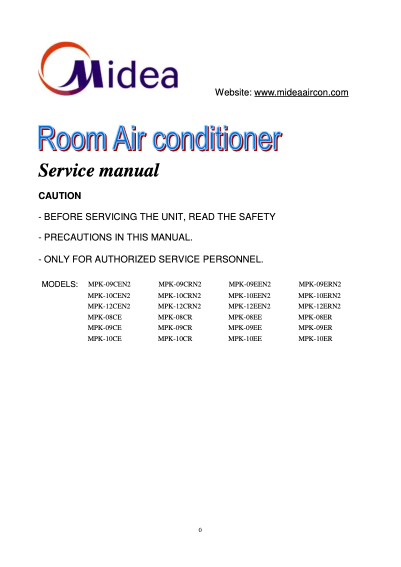 Imagen de la primera página del manual del dispositivo MPK-12EEN2