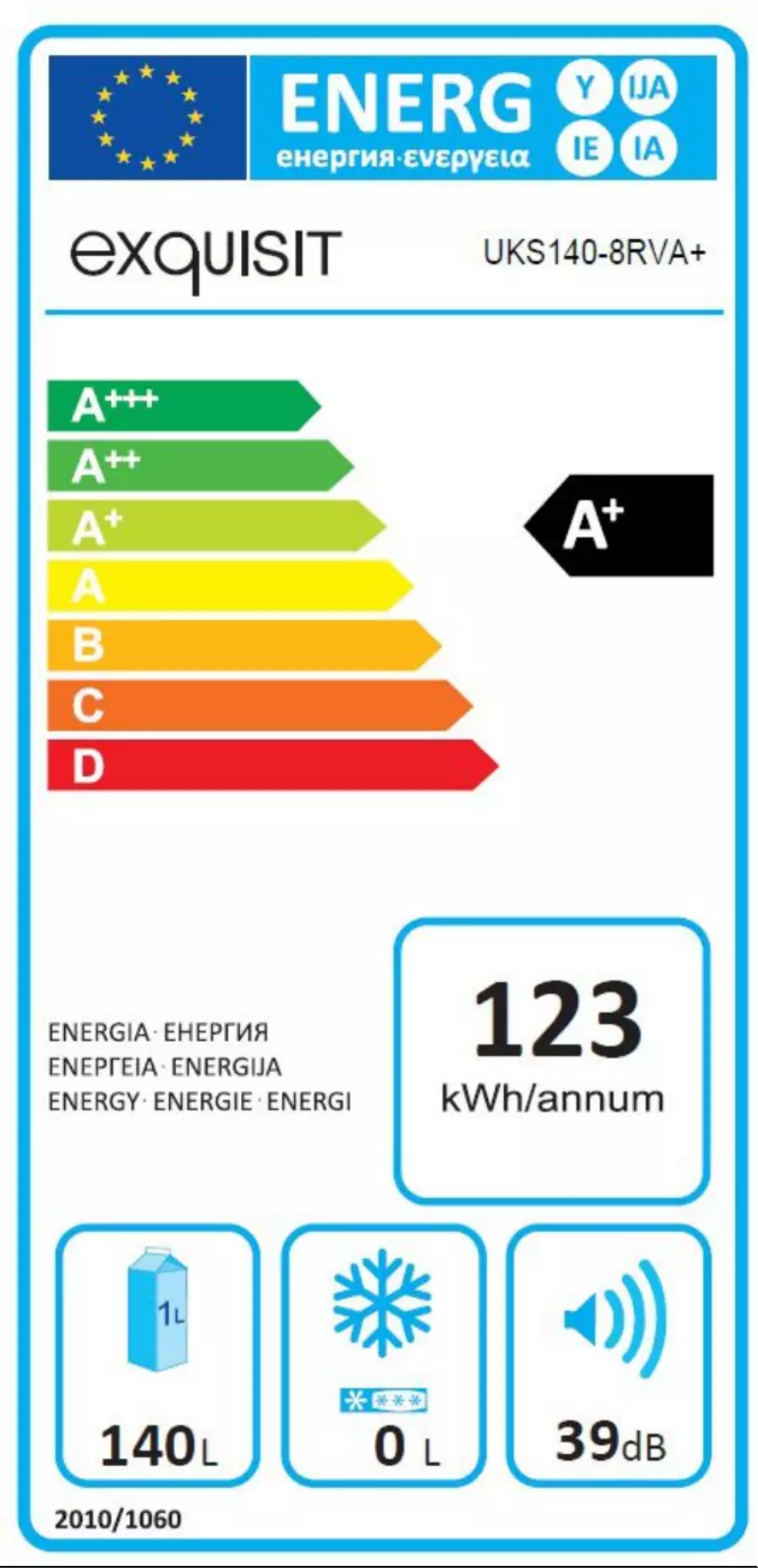 Page 1 de la notice Manuel utilisateur Exquisit UKS140-8RVA+