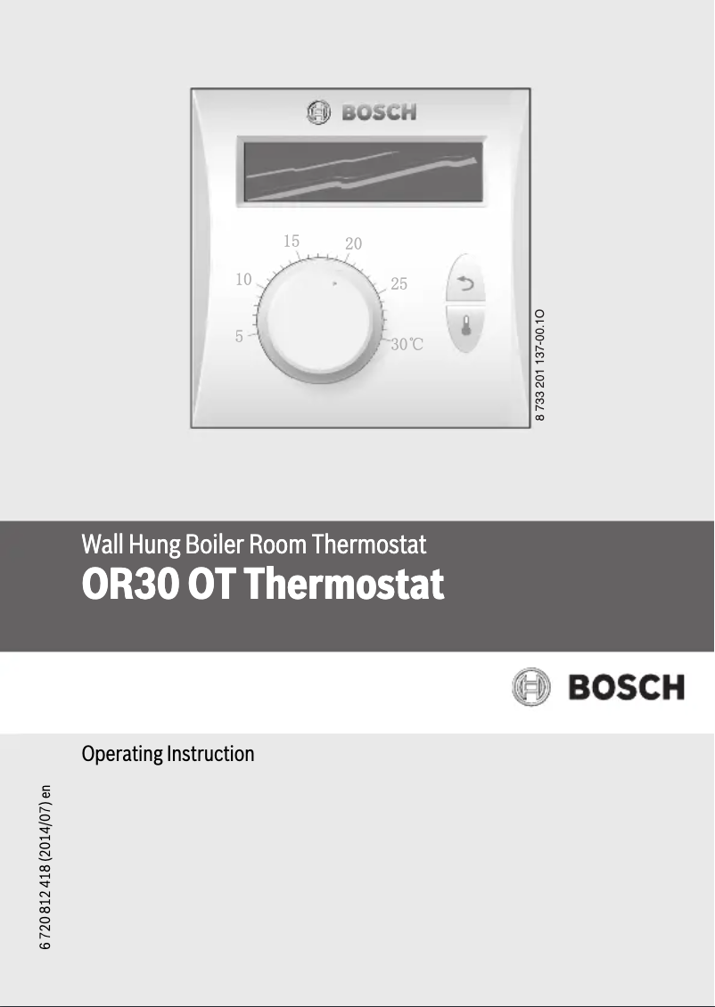 Page 1 de la notice Manuel utilisateur Bosch OR30 OT