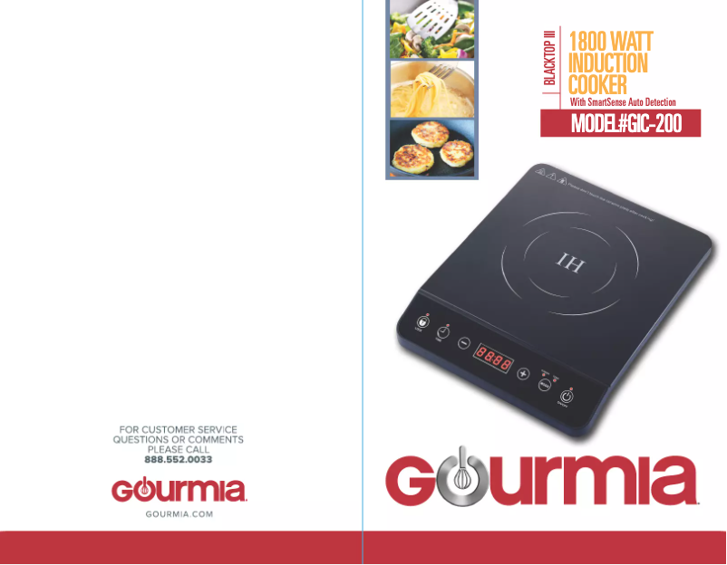 Page n°1 - Manuel utilisateur Gourmia GIC200