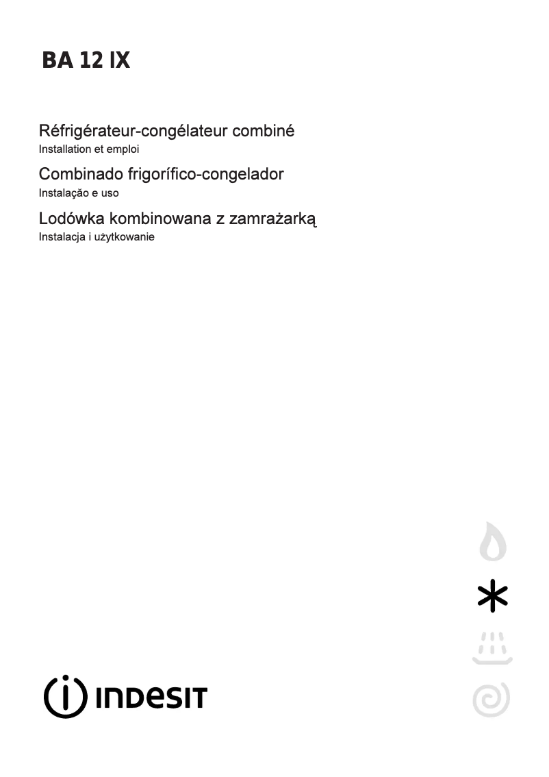 Página 1 del manual Manual de usuario Indesit BA 12 IX
