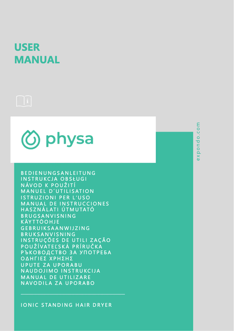 Page n°1 - Manuel utilisateur Physa PHY-HD_01
