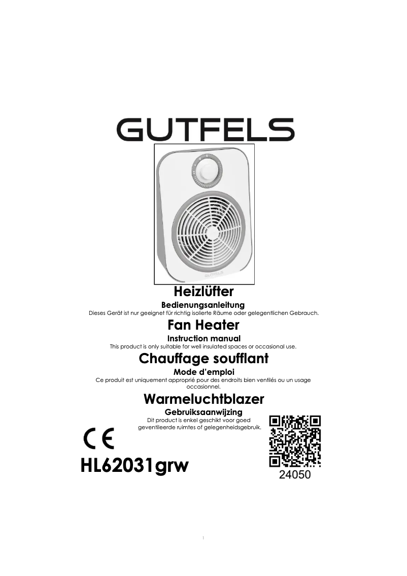 Page n°1 - Manuel utilisateur GUTFELS HL 62031 grw