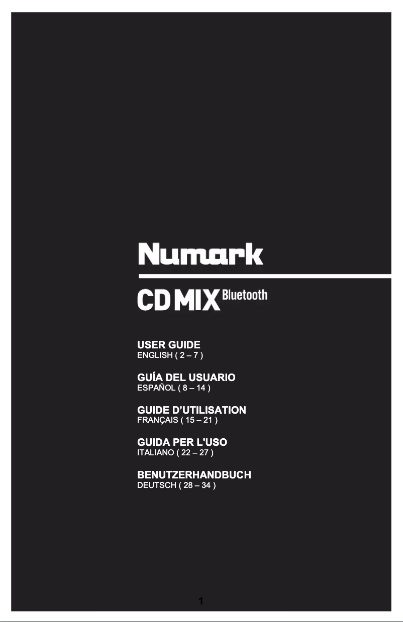 Image de la première page du manuel de l'appareil CDMix Bluetooth