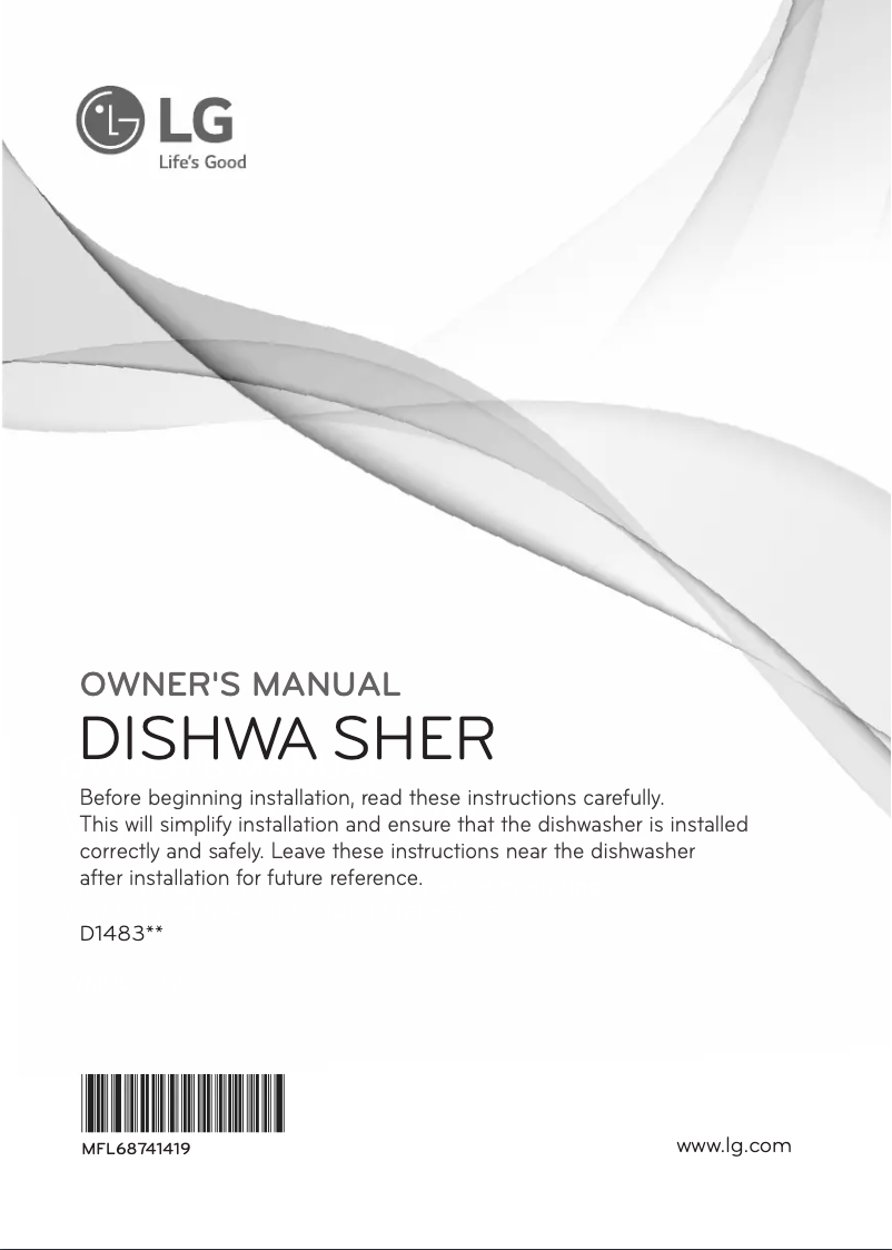 Page 1 de la notice Manuel utilisateur LG D1483CF