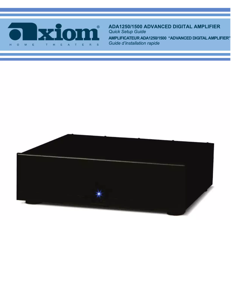 Page 1 de la notice Manuel utilisateur Axiom ADA-1500