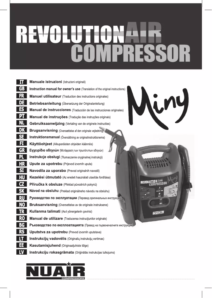 Page n°1 - Manuel utilisateur Revolutionair Miny