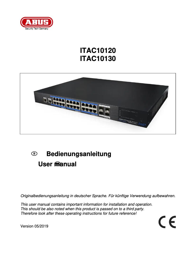 Página 1 del manual Manual de instrucciones Abus ITAC10120