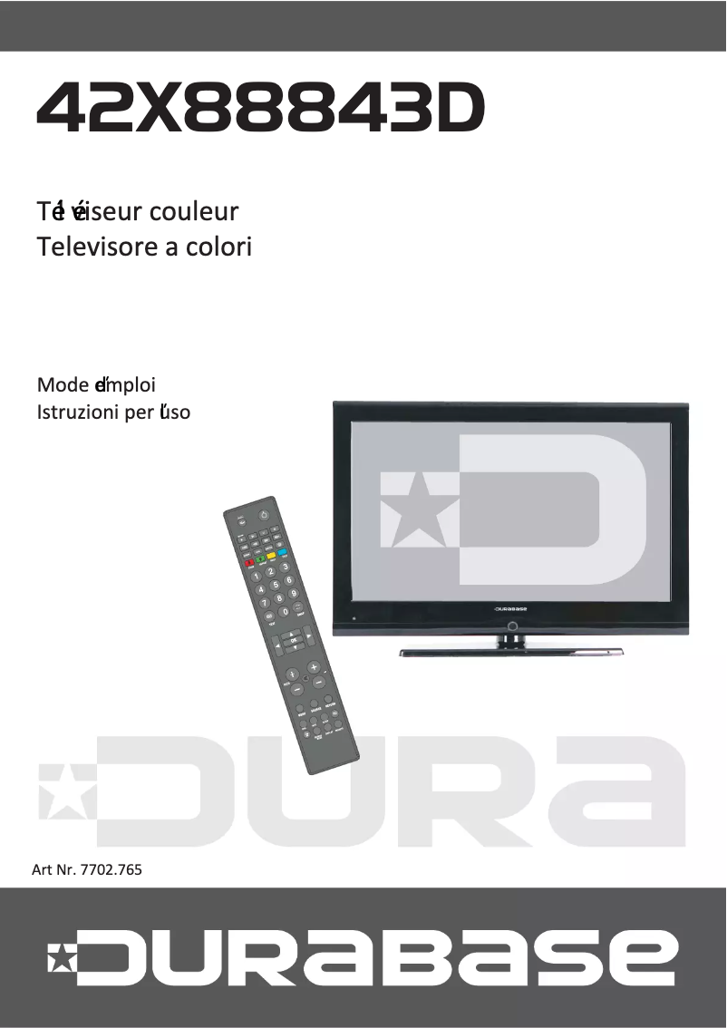 Page n°1 - Manuel utilisateur Durabase 42X8884 3D