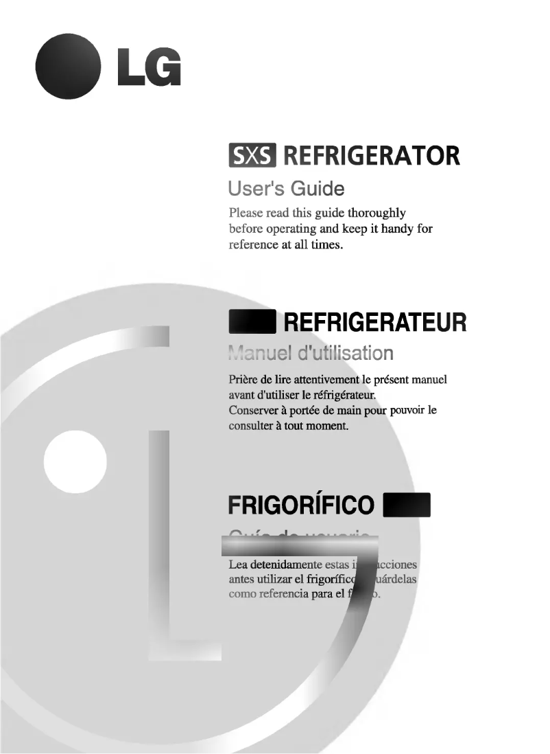 Page n°1 - Manuel utilisateur LG GR-P217BVJA