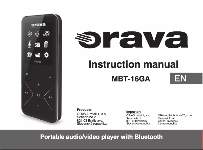 Page 1 de la notice Manuel utilisateur Orava MBT-16GA