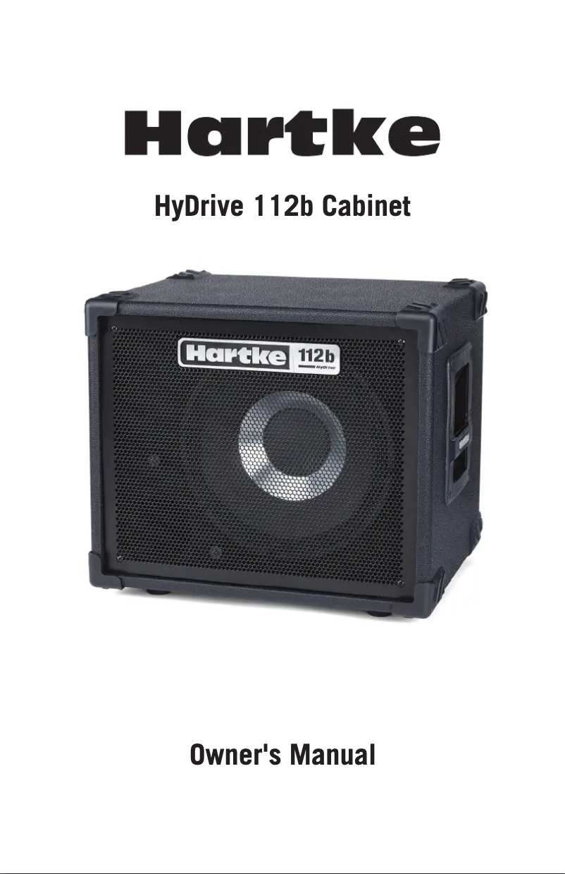 Page n°1 - Manuel utilisateur Hartke HyDrive 112b