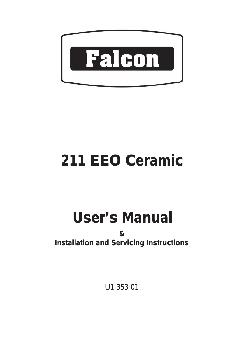 Page n°1 - Manuel utilisateur Falcon De Luxe 1092 Ceramic