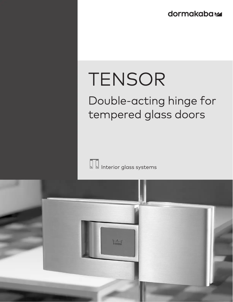 Page n°1 - Brochure Dormakaba Tensor