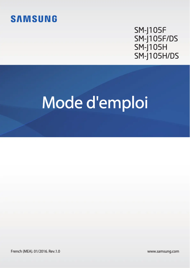 Page 1 de la notice Manuel utilisateur Samsung Galaxy J1 mini